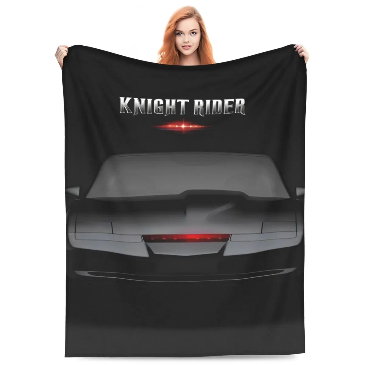 Фото Флисовое одеяло Knight Rider, одеяла из экшн-сериалов для дивана, путешествий, легкие постельные принадлежности, пледы №1