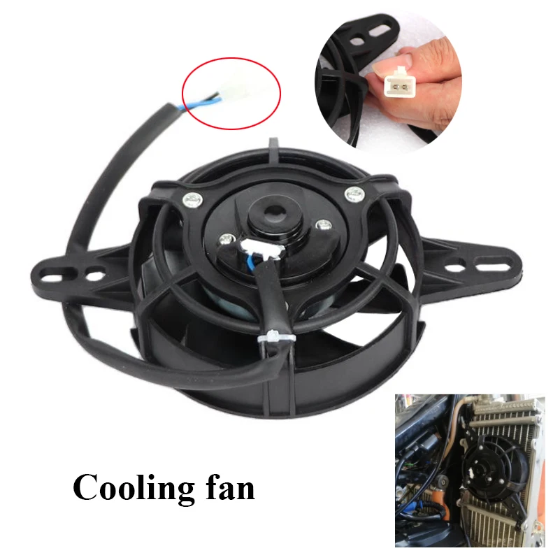 

Охлаждающий вентилятор, масляный радиатор, электрический радиатор двигателя, радиатор подходит для 150cc 200cc 250cc картинга, Фотокарта, мотоцикла