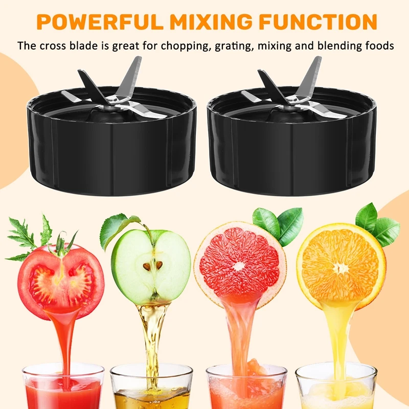 2 упаковки запасных частей с крестообразным лезвием для блендера соковыжималки и