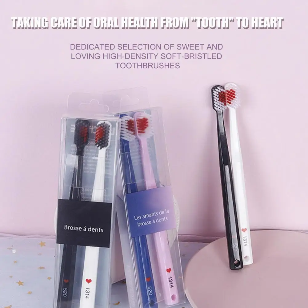 

Deeply Cleaning Dental Care Creative Heart Non-Slip Handle Toothbrush for Gift