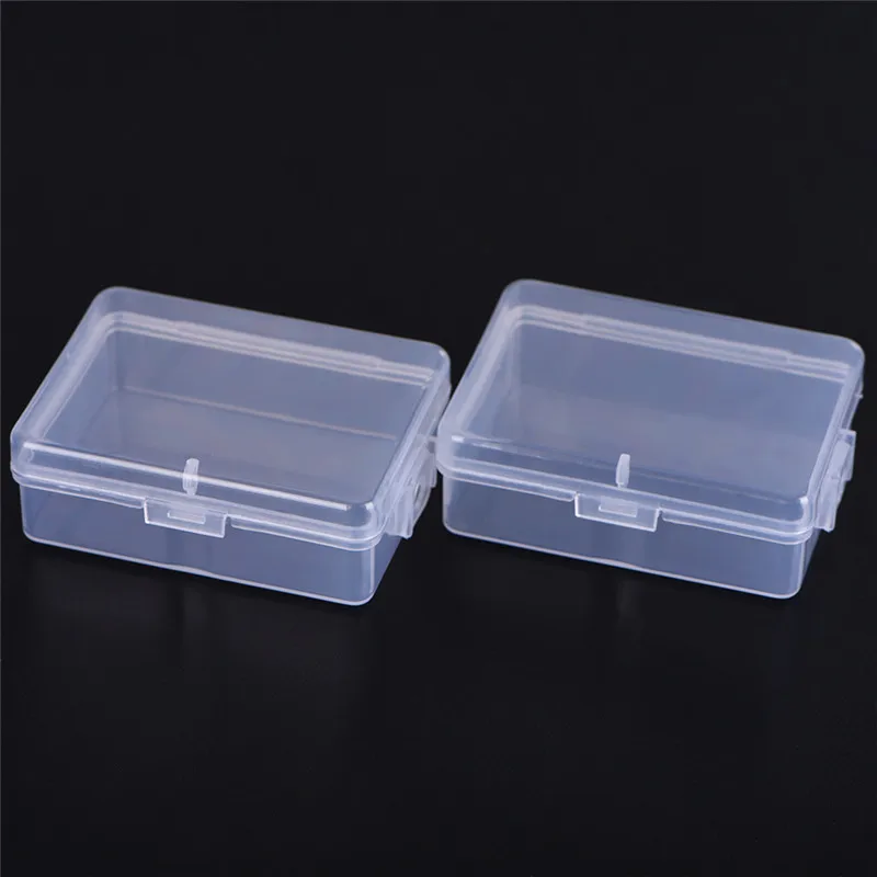 

2Pcs/pack Clear Plastic Jewelry Storage Box 5*6.8cm Collection Container Case With Lid Transparent Storage Box