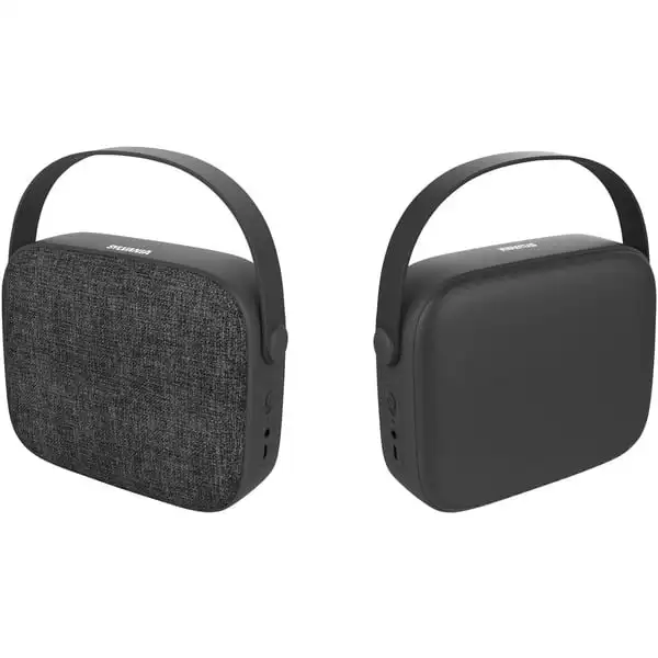 

SP434-BLACK Portable Bluetooth(R) Retro-Design Fabric Speaker (Black)