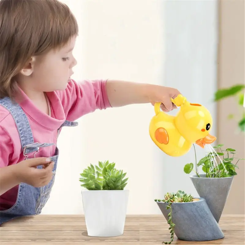 Cute  BPA Free Duck Watering Can Bath Toy Baby Bath Toy Water Spraying Wash Hair For Baby Kid Beach Pool Shower