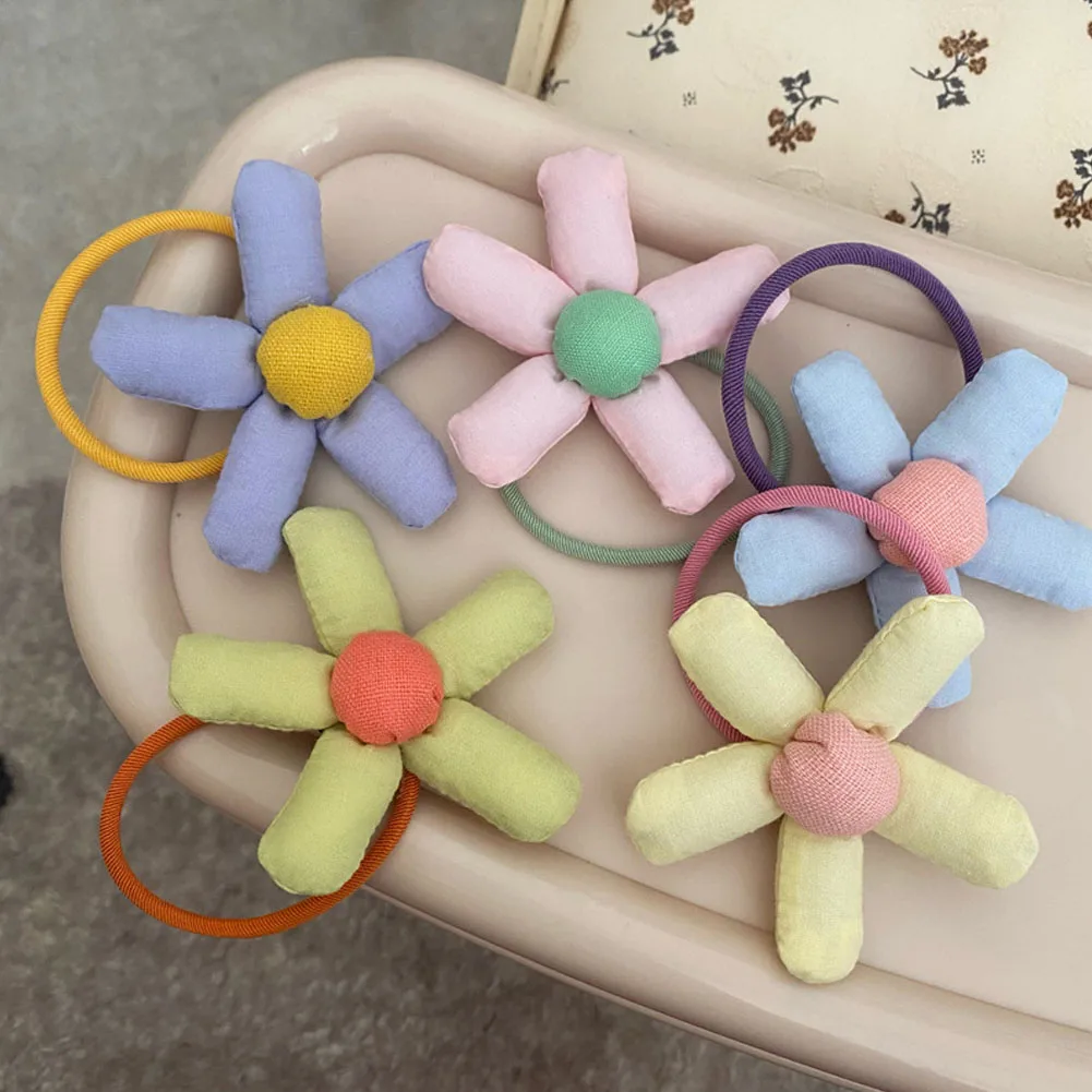 

Girls Cute Colorful Cotton Big Flower Elastic Hair Bands Children Sweet Hair Decorate Headband Hair Tie Lovely Hair Accessories