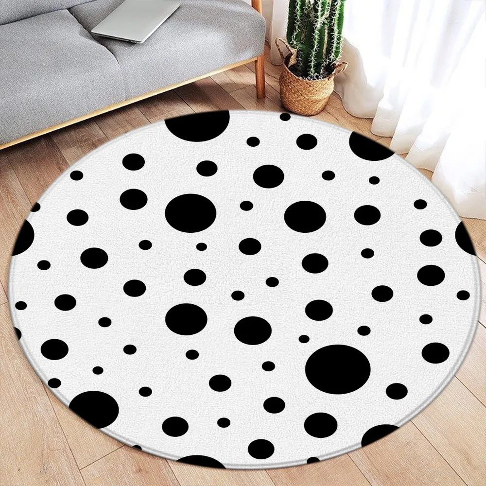 Цветной точечный круглый ковер акварельный художественный Современный