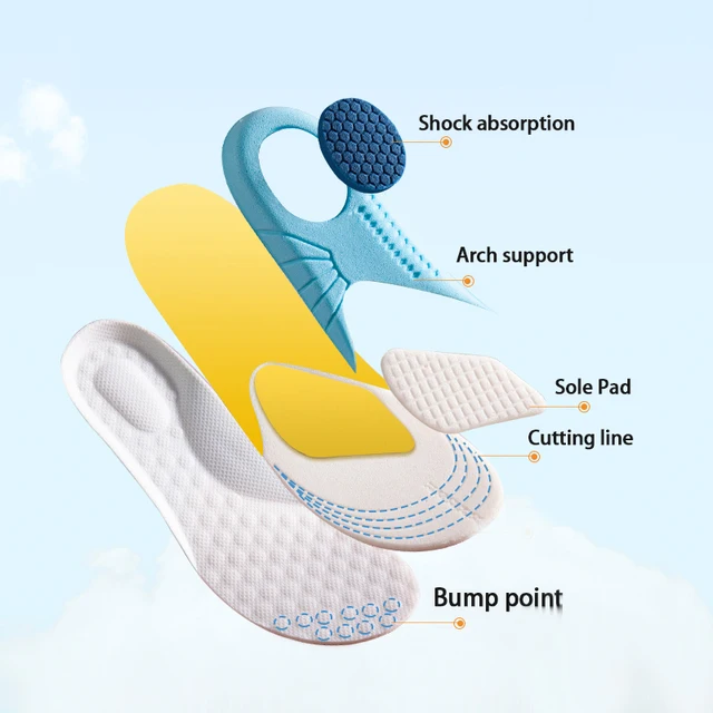 Kids Memory Foam Insoles Children Orthopedic Breathable Flat Foot Arch Support Insert Sport Shoes Running Pads Care Tool 5