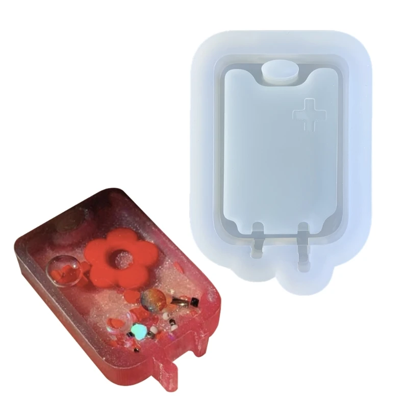 

4XBF Resin Shaker Mold Bag Jewelry Casting Mold for Keychain Pendant Making