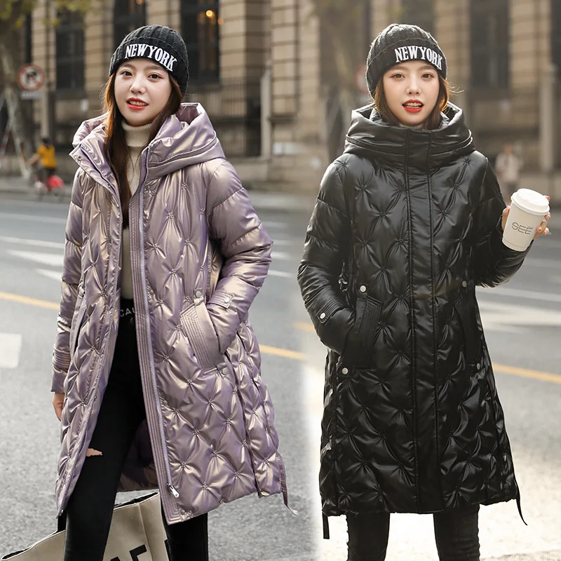 Winter New Fashion Long Cotton-padded Coat Womens Casual Hooded Parkas Womens Winter Jacket Coat Down Jacket Female enlarge