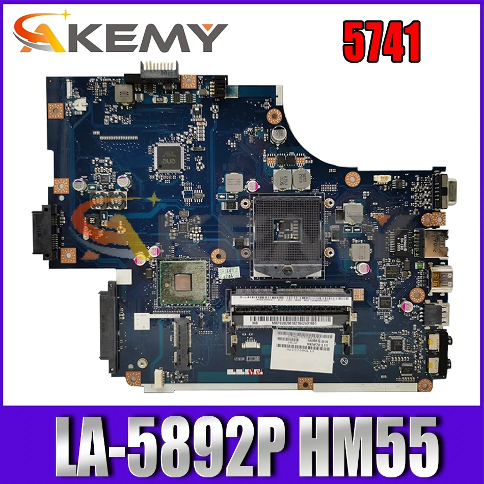 

MBWJU0200 Laptop motherboard For ACER Aspire 5741 Notebook Mainboard LA-5892P HM55