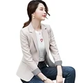 Модный осенне-весенний Блейзер, женская одежда, полосатая облегающая Базовая куртка, Корейская версия, облегающий товар 2023