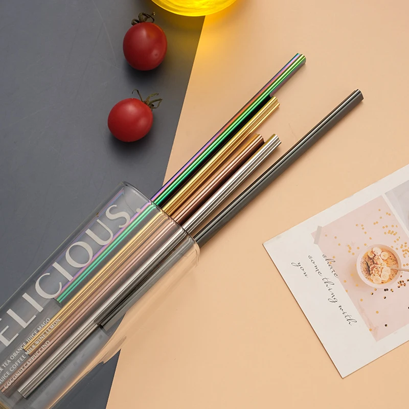 Питьевая соломка многоразовая 304 из нержавеющей стали разноцветная креативная