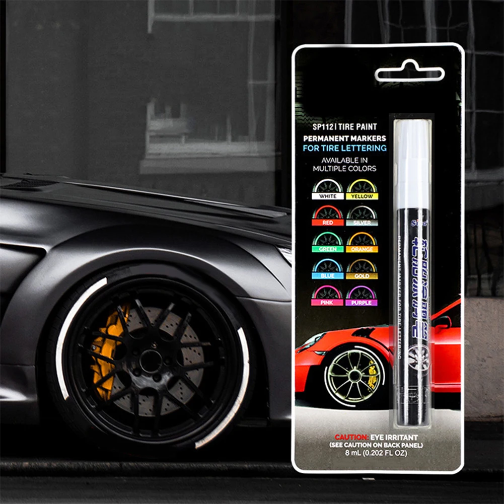 

Быстросохнущая краска для шин, цвет, как показано, ручка для граффити для автомобильных шин, антивыцветающие чернила, эргономичный дизайн, быстросохнущая формула, материалы