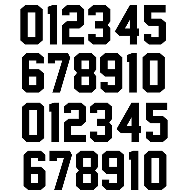 

24 Pieces Iron On Numbers T-Shirt, 8 Inch Heat Transfer Numbers 0 To 9 For Team Uniform Sports T-Shirt Jersey Football