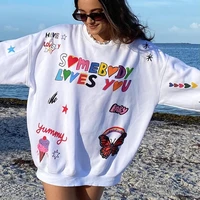 kawaii print 90s e girl oversized sweatshirts for women long sleeve autumn winter casual long pullovers outfits y2k 2021 grunge
