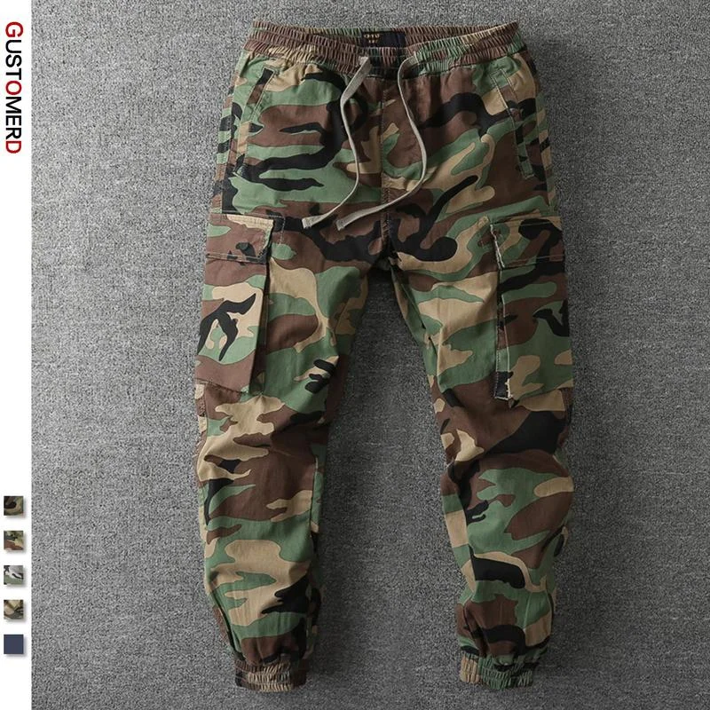

GustOmerD Loose Camouflage Cargo Pants Men Casual Military Industry Quality Cotton Mens Joggers New Autumn Fashion Pants for Men