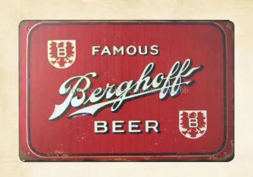 Вдохновляющий настенный декор FAMOUS Berghoff BEER металлическая жестяная вывеска