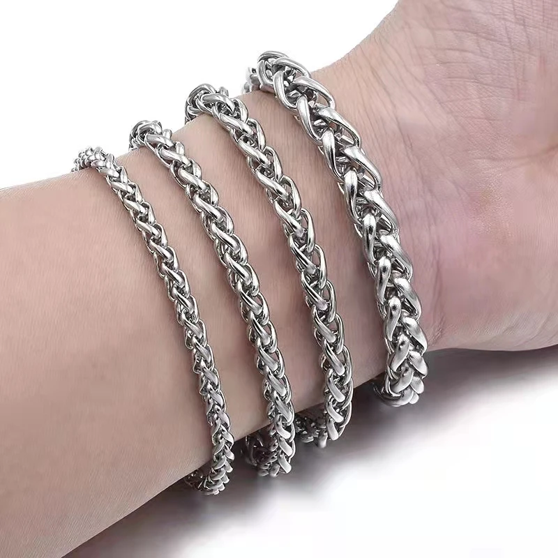 

Men's Cuban Titanium Steel Simple Bracelet Won't Fade And Is Allergic
