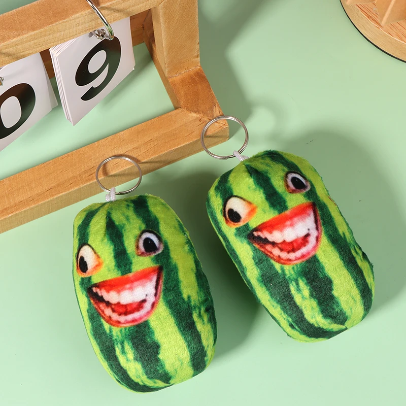 

Cute Big Eye Watermelon Sounding Voice Toy Plush Doll Pendant Keychain Backpack Car Bag Key Ring Decor Kid Gift
