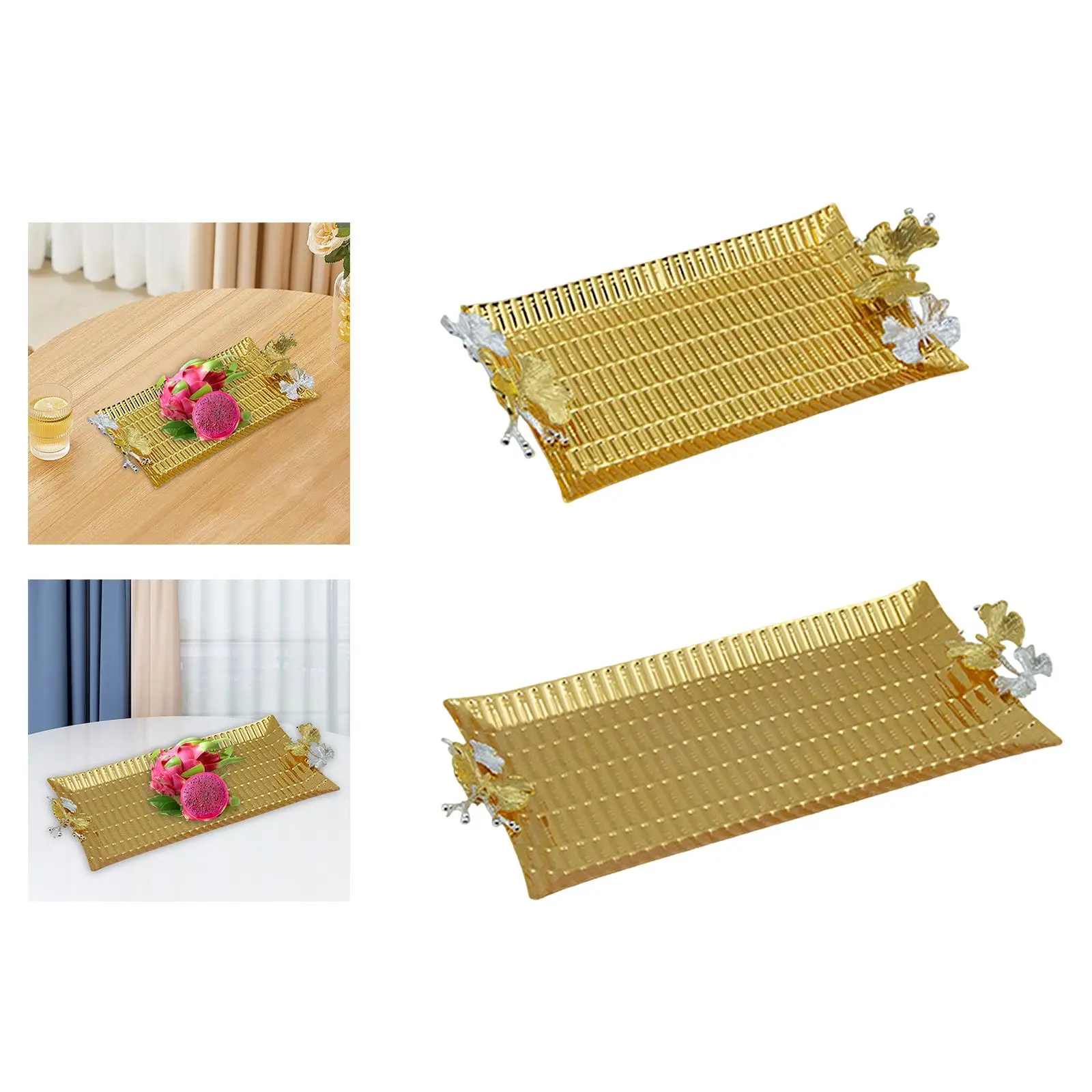 Металлический поднос для фруктов еды Golde многофункциональное антикварное