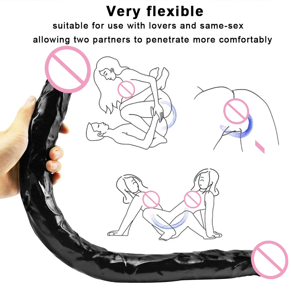 Супер длинный U-образный желеобразный двойной фаллоимитатор Вагинальный