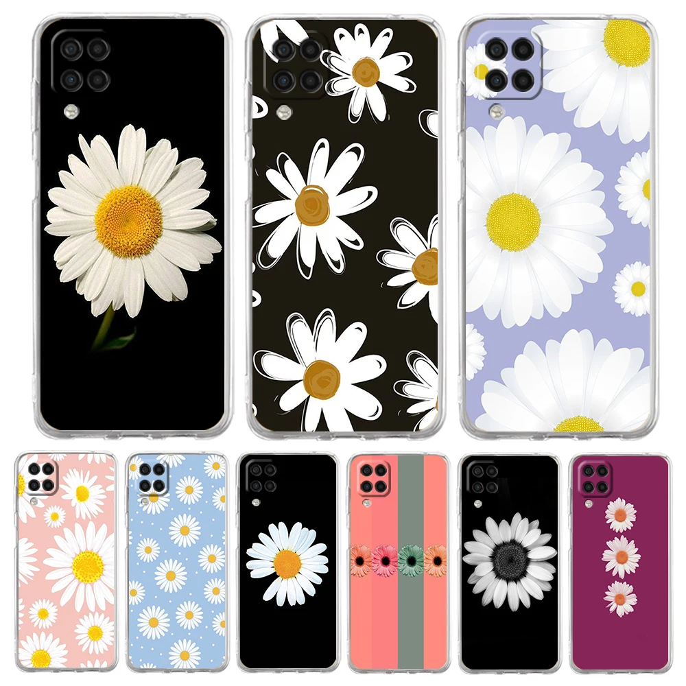 

Fashion Fresh Little Daisy Flower Cover for Samsung Galaxy A13 A22 A52S A52 A72 A51 A71 A41 A31 A21 5G Transparent Phone Case