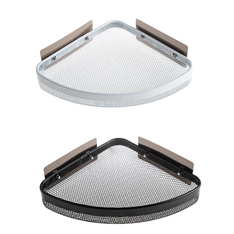 

Wall Mounted Storage Shelf Bathroom Arc Corner Frame Holder for Home Bathroom Shampoo Soap Perfume Storage Rack with Suction Cup