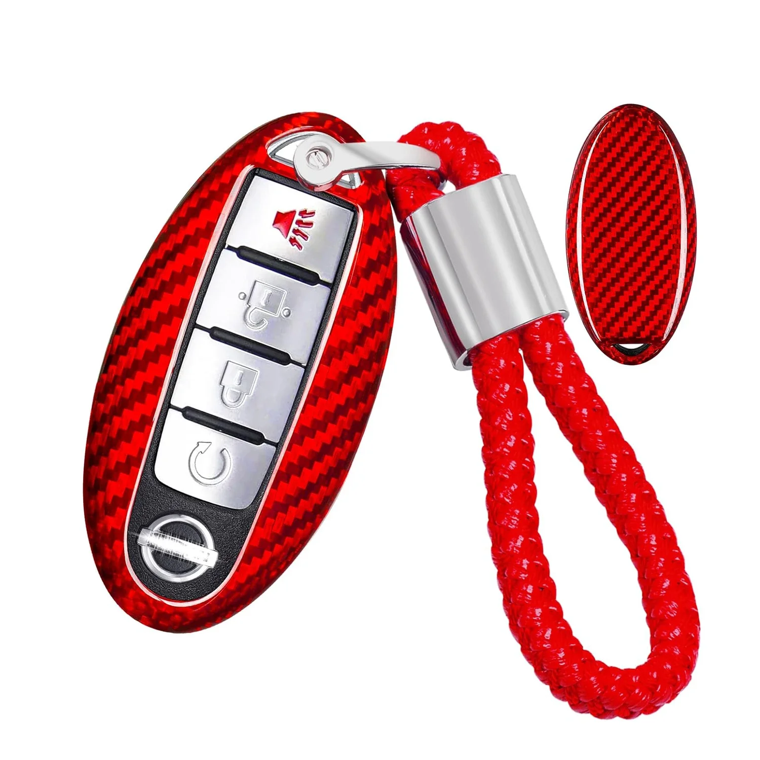 Чехол для ключей из настоящего углеродного волокна Infiniti QX80 Q70L QX60 QX56 Q50 M56 защитный