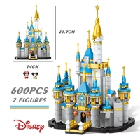 new disney series princess castle 50th year anniversary mickey minnie 40478 building blocks bricks movie model kid girl toy gift