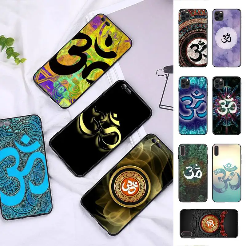 

FHNBLJ Aum Om Yoga Phone Case Silicone Soft for iphone 14 13 12 11 Pro Mini XS MAX 8 7 6 Plus X XS XR Cover