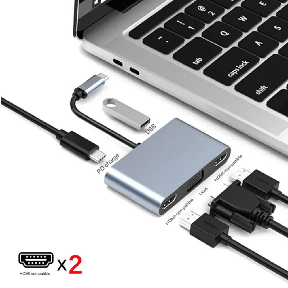 Док-станция для ноутбука с двумя портами USB Type-C HDMI 3 0 |
