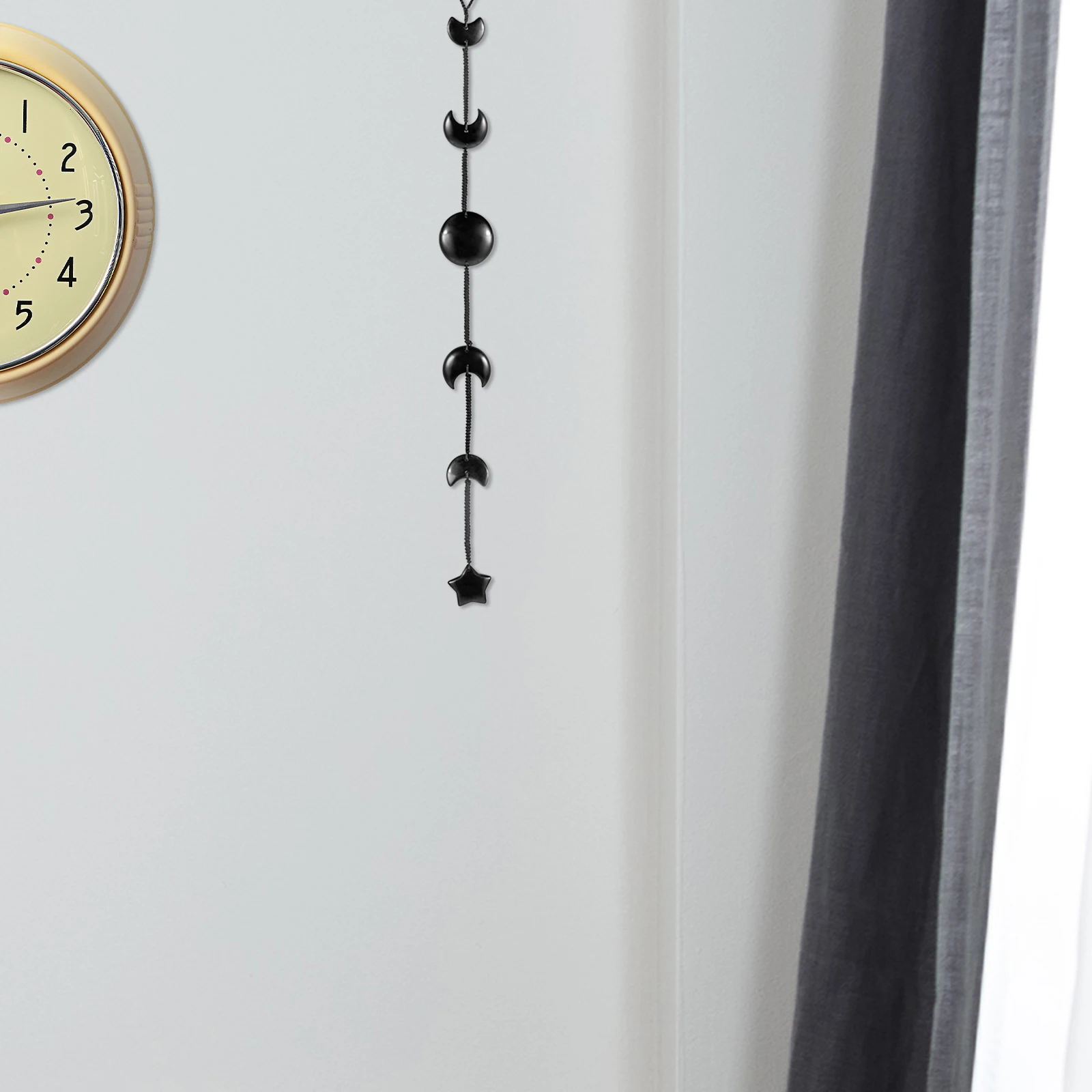 Healing Star Moon Shaped Crystal Stone Hanging Ornaments Natural Minerals Gemstone Craft Gift Car Wall Window Decor