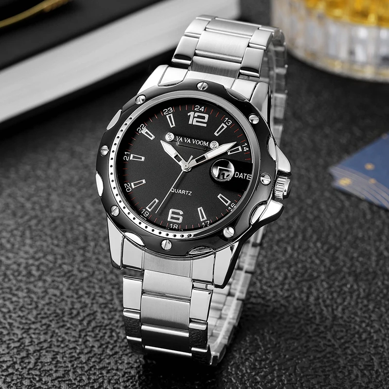 Часы наручные мужские из нержавеющей стали роскошные брендовые модные