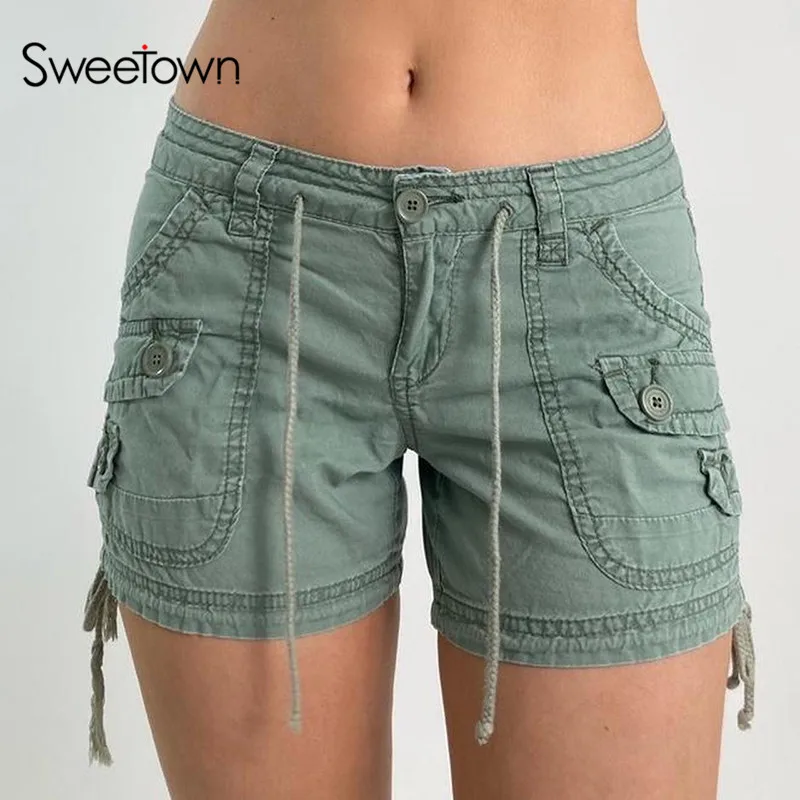 

Женские джинсовые шорты с заниженной талией, в стиле ретро