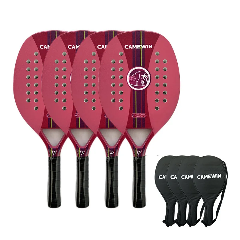 

4PCS Camewin Glassfiber And Carbon Fiber Beach Tennis Racket 2023