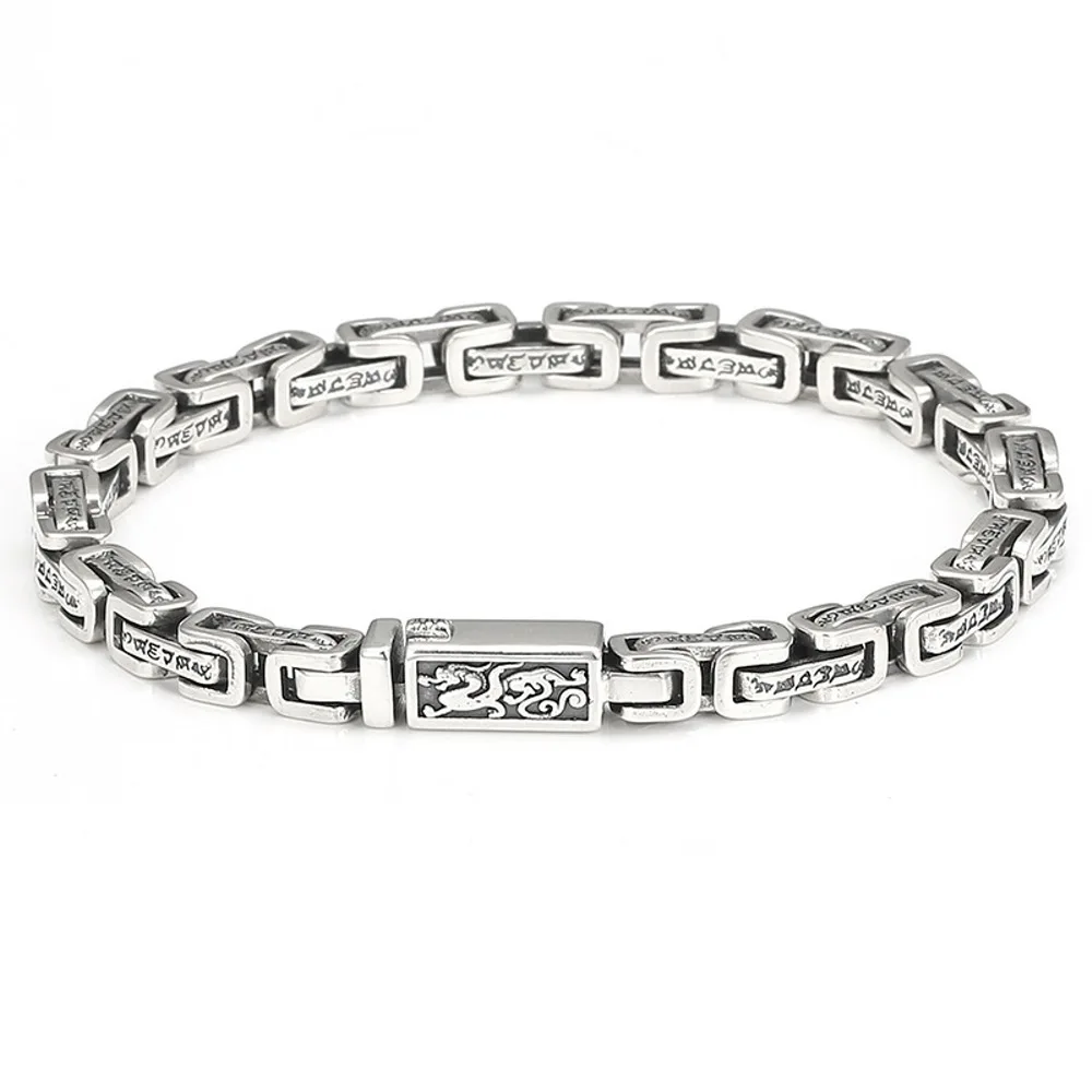 Настоящая твердая цепочка из стерлингового серебра 925 пробы мужская квадратная