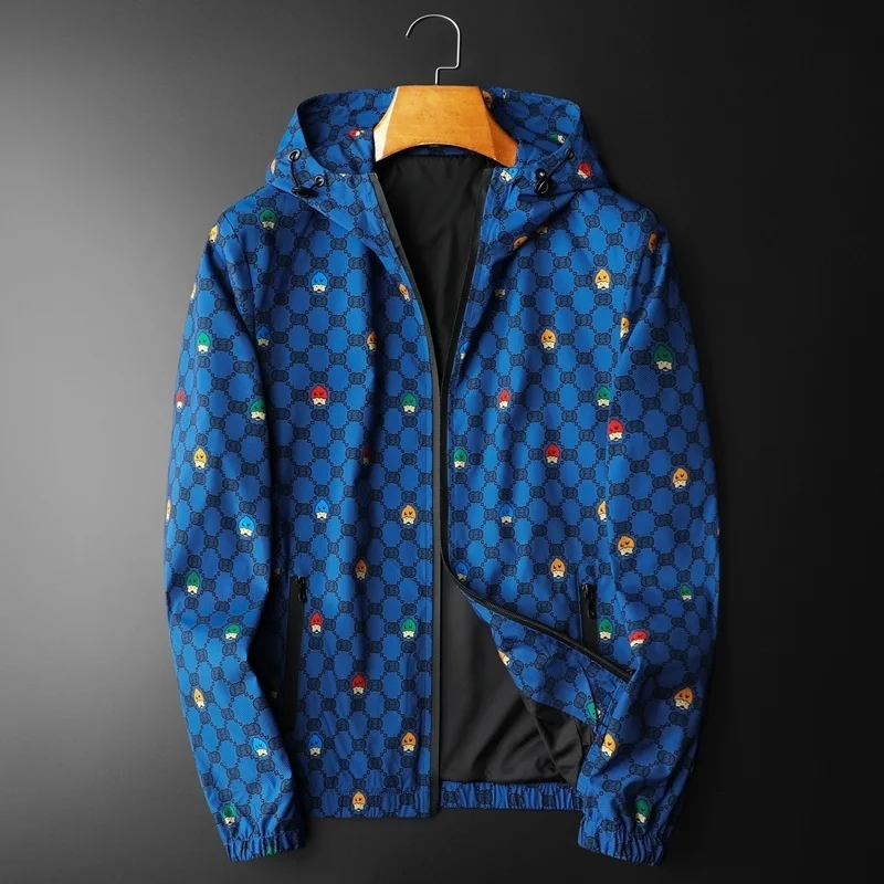 

Geometric Patterns Mens Pattern Jacket Vintage Classic Fashion Designer Bomber Jackets Party Club Outfit Royal Blue