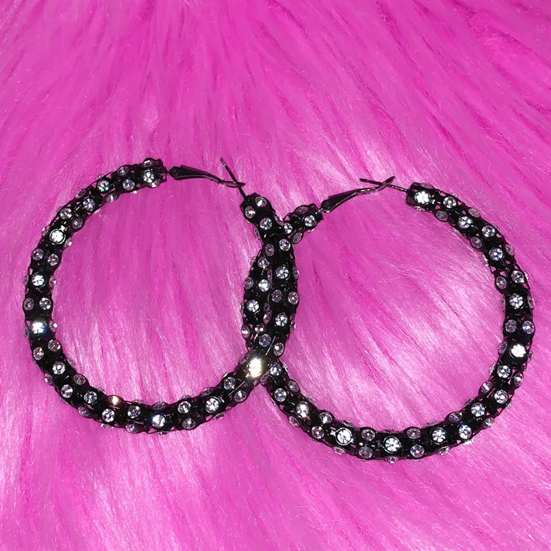 Y2K Φ черные серьги сексуальные аксессуары женская мода панк готические с