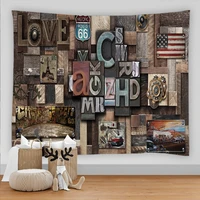 3d printed retro tapestry personality art wood grain aesthetic home tapestries bedroom living room home decor wall hanging
