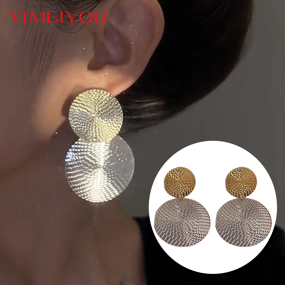 

Circle Jewelry Sets New Trendy Simple Fashion Large and Small Round Shape Earrings Women Light Earrings Women Classic