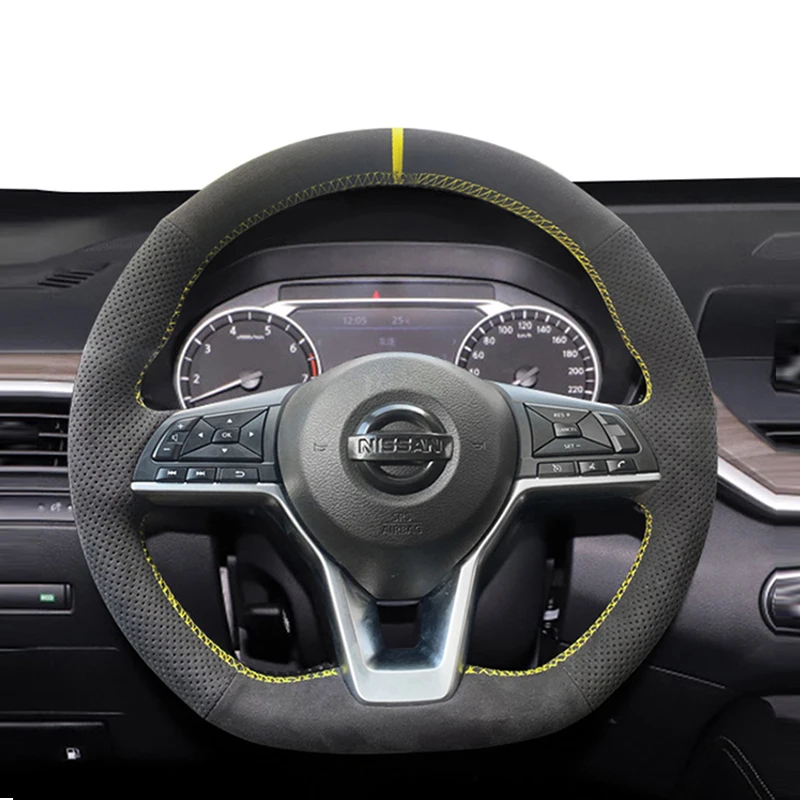 Настроить ручное шитье чехол на руль автомобиля для Nissan X-Trail Tiida Teana Qashqai Sunny Bluebird