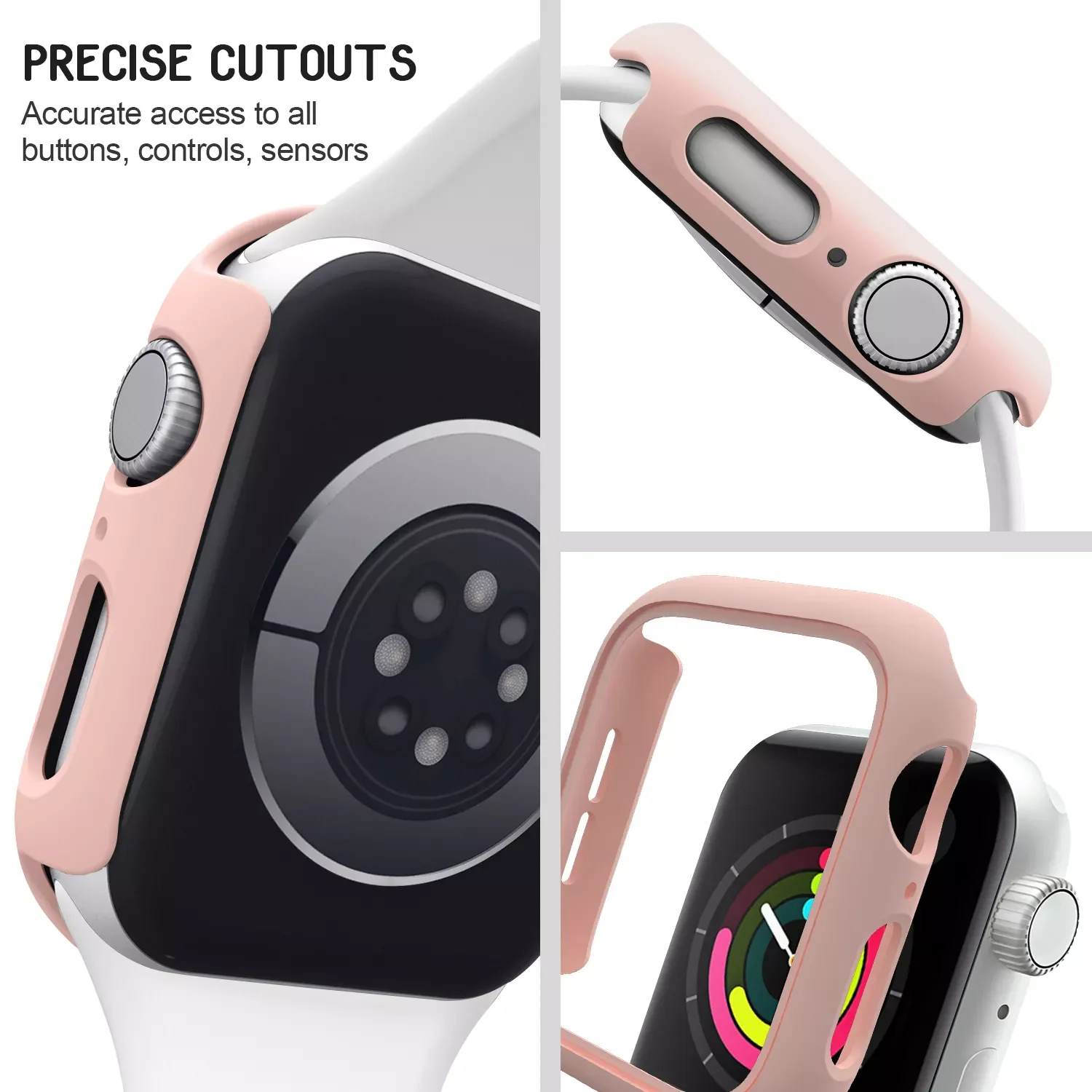

Protective Cover for Apple Watch Series 7 Case Screen Protector For Apple Watch Series 7 45MM 41MM Cases TPU Bumper Full Shell
