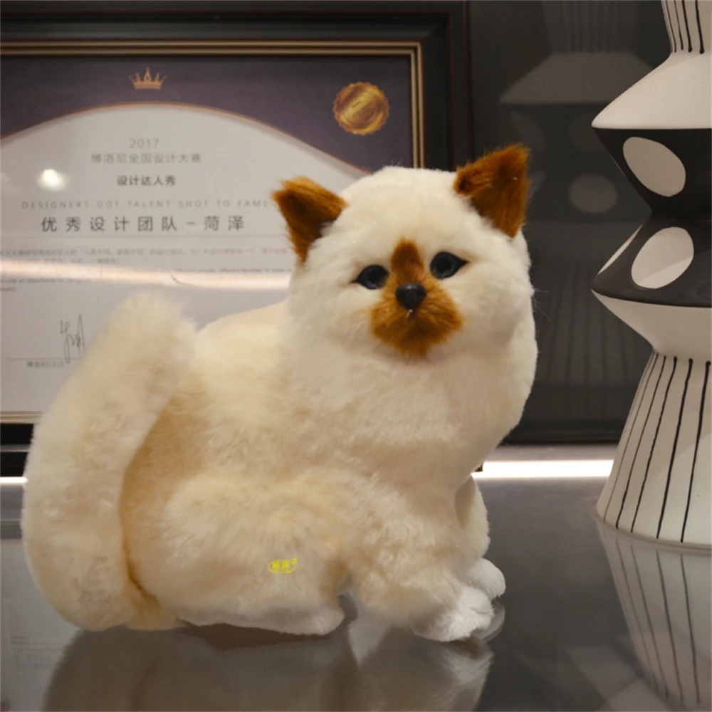 

Реалистичная плюшевая кошка, 16 см