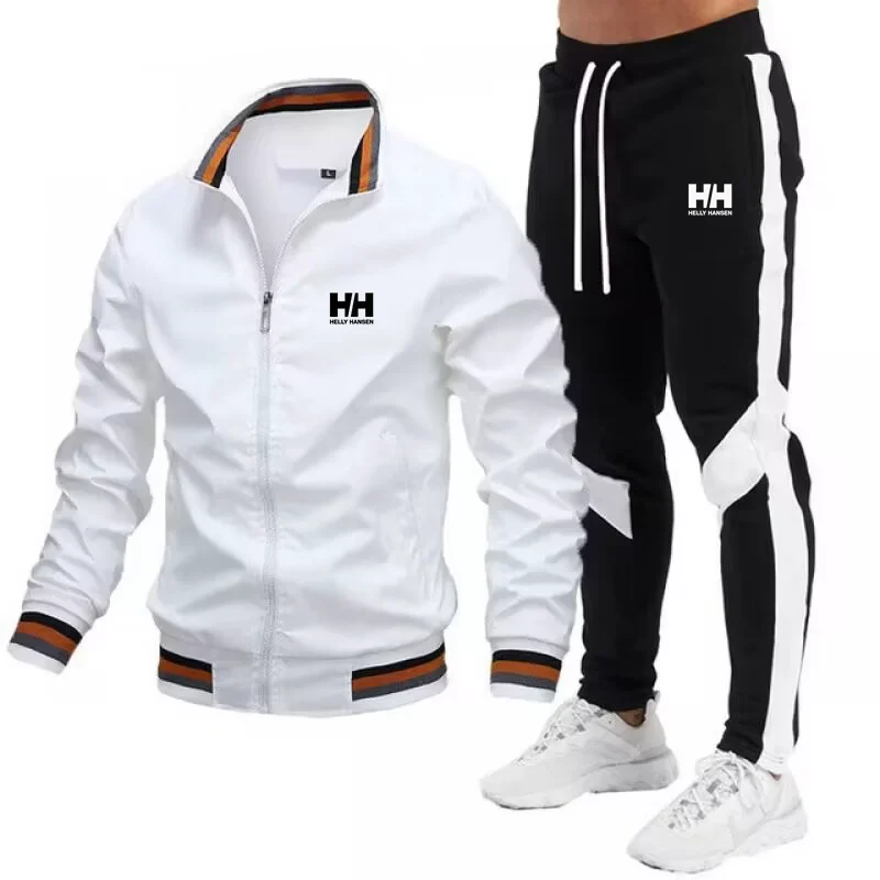 

Brand Men Tracksuit 2 Pieces Men's Winter Jacket Casual Zipper Jackets Sportswear+Pants Sweatshirt Sports Suit Men Sets Clothing