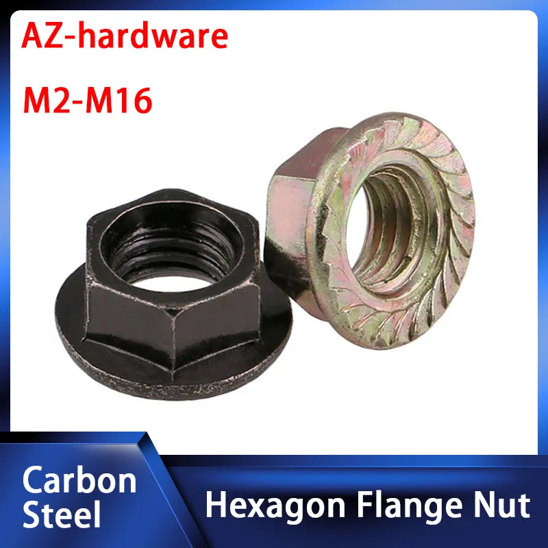 

Hexagon Flange Nut Flange Nut Knurled Nut Flange Antiskid Nut Locknut / Flower Nut / Anti-Skid Anti-Loose m2-m16 20 Pcs / 2 Pcs