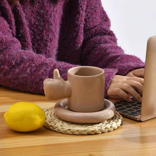 Give a Like Handgrip Ceramics Mugs 3