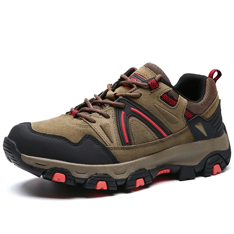 JIEMIAO Men Trekking Hiking Shoes Outdoor Climbing Mens Sport Shoes Tactical Hunting Mountain Boots Non-slip Mountain Sneakers