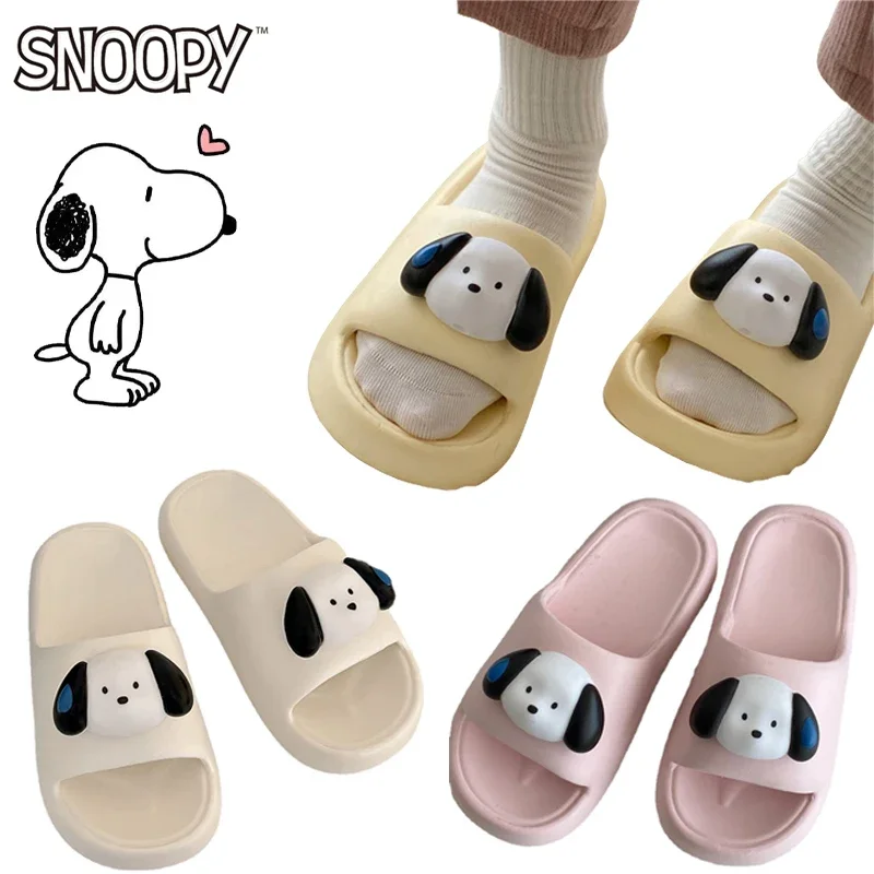 Сандалии Snoopy женские на толстой подошве летние домашние Тапочки для ванной