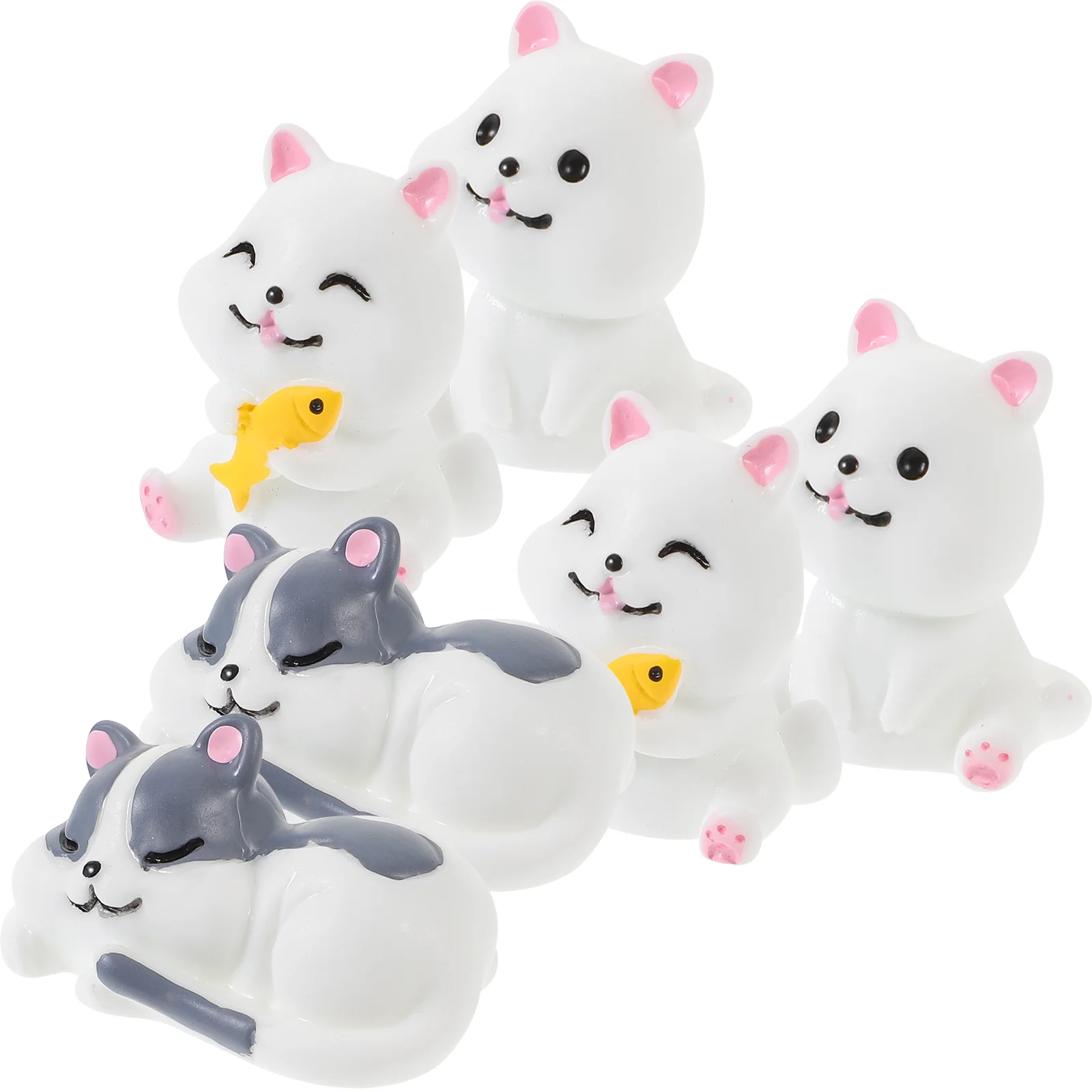 

Cat Ornament Cartoon Kitten Figurines Desktop Tiny Statues Ornaments Figure Mini Miniature Adorn Decor