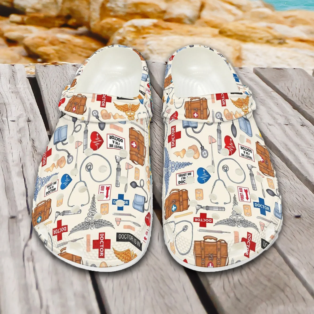 

ELVISWORDS Nursing Shoes for Women Hospital Work Casual Slipper Summer Comfortable Unisex Slippers Water Sports Slides Sandals