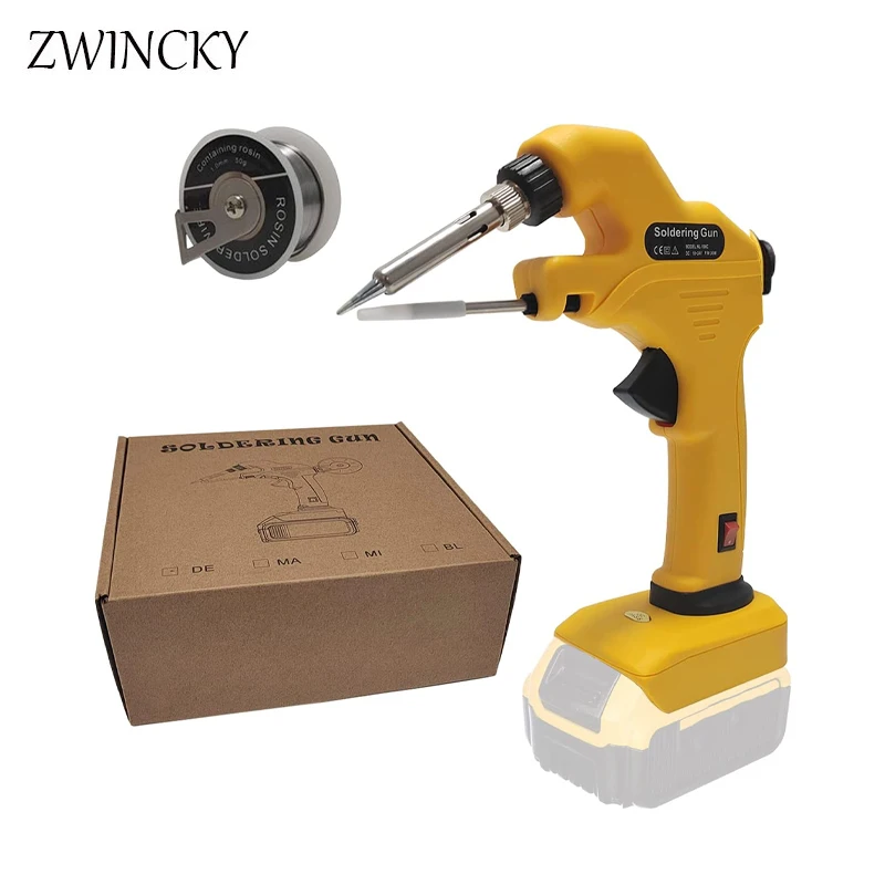 Cordless Soldering Iron Kit Work for Dewalt 18V 20V Li-ion Battery Automatically Send Tin Soldering Iron with Ceramic Heater